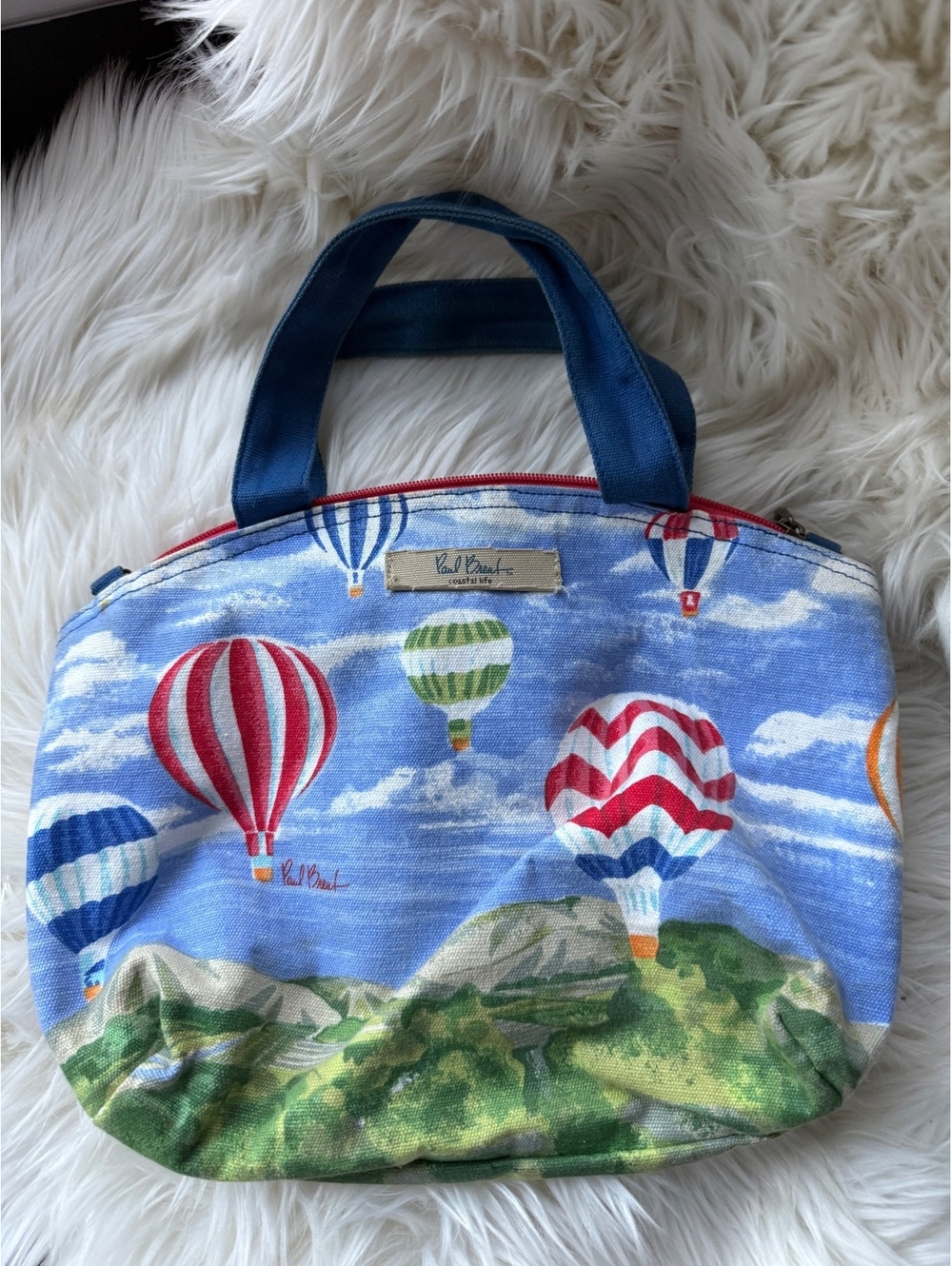 Paul Brent Coastal Life Hot Air Balloon Canvas Tote Bag
